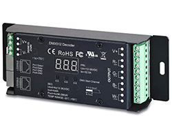 EcoVision LED DMX dekoder za trake 12-36V DC,4x8A, WiFi/BT/RF signal